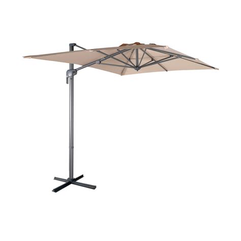 Parasol déporté rectangulaire inclinable et rotatif 360° .